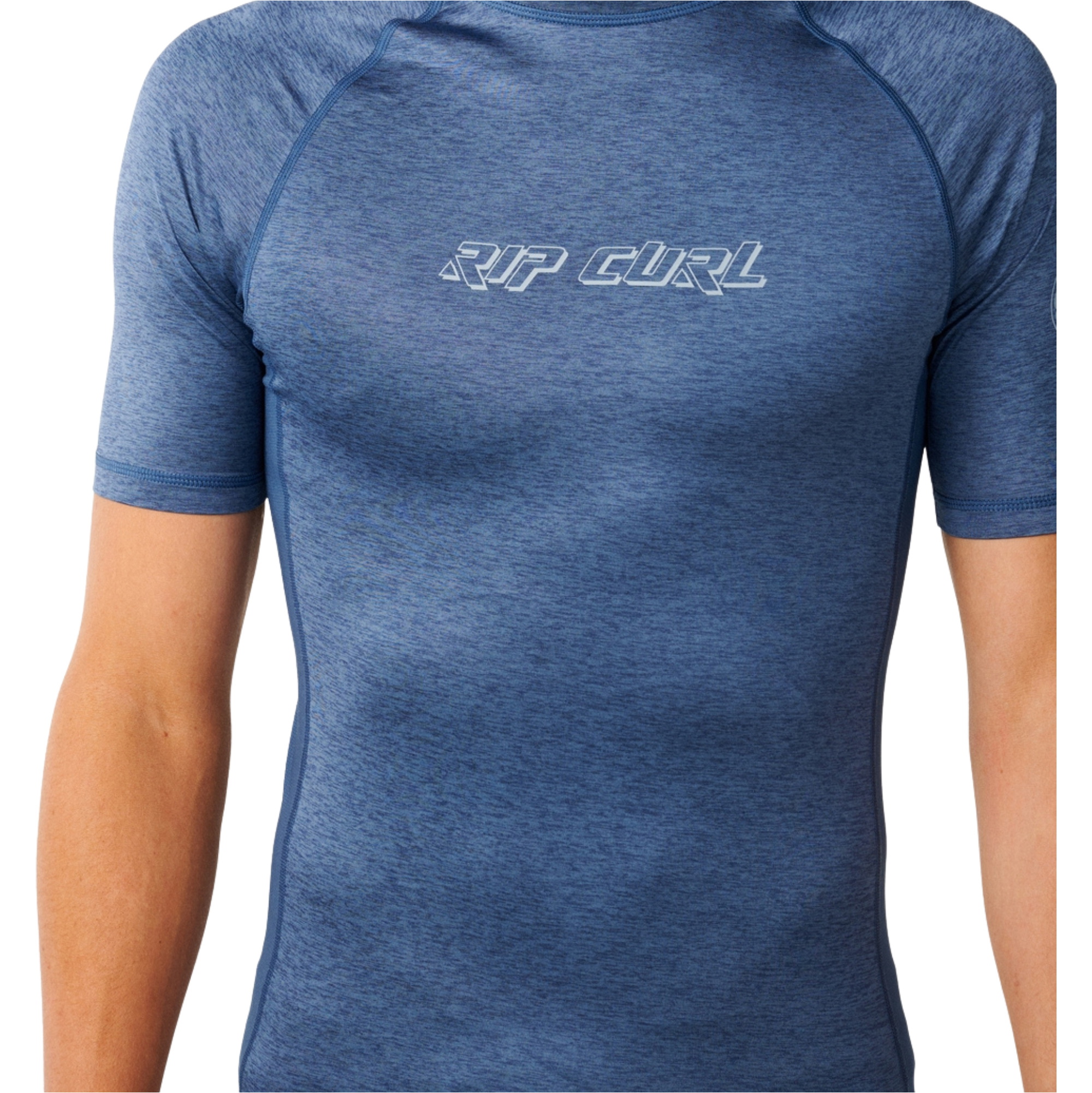 2026 Rip Curl Mens Dawn Patrol UPF Perf Short Sleeve Rash Vest 193MRV - Light Navy Marle